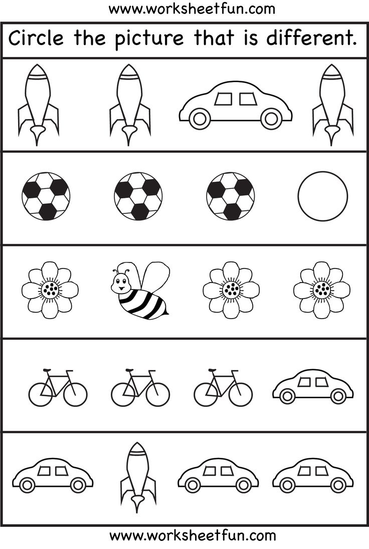 Same Or Different Worksheets For Toddler | Activity Shelter inside Printable Preschool Learning Sheets