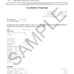 Sample Tax Return Transcript ≡ Fill Out Printable Pdf Forms Online In Free Printable Tax Transcript