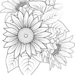 Schablone Sonnenblume Tattoo Umrisszeichnungen Vektorbild For Printable Outline Tattoo Stencil Designs