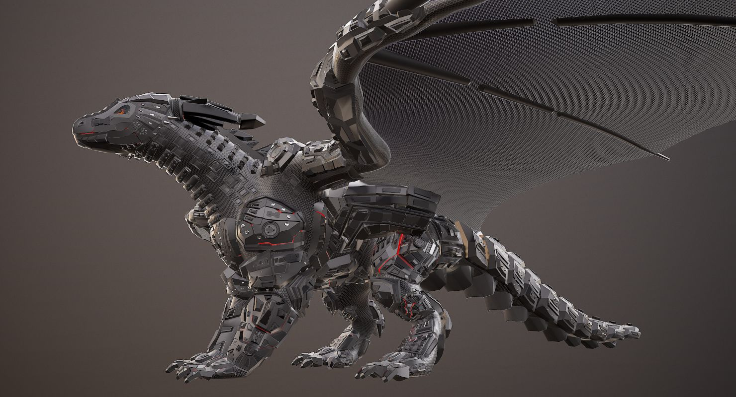 Sci-Fi Dragon Robot 3D Model $199 - .Dae .Fbx .Obj .Stl .Unknown intended for Free Printable Dragon Robot