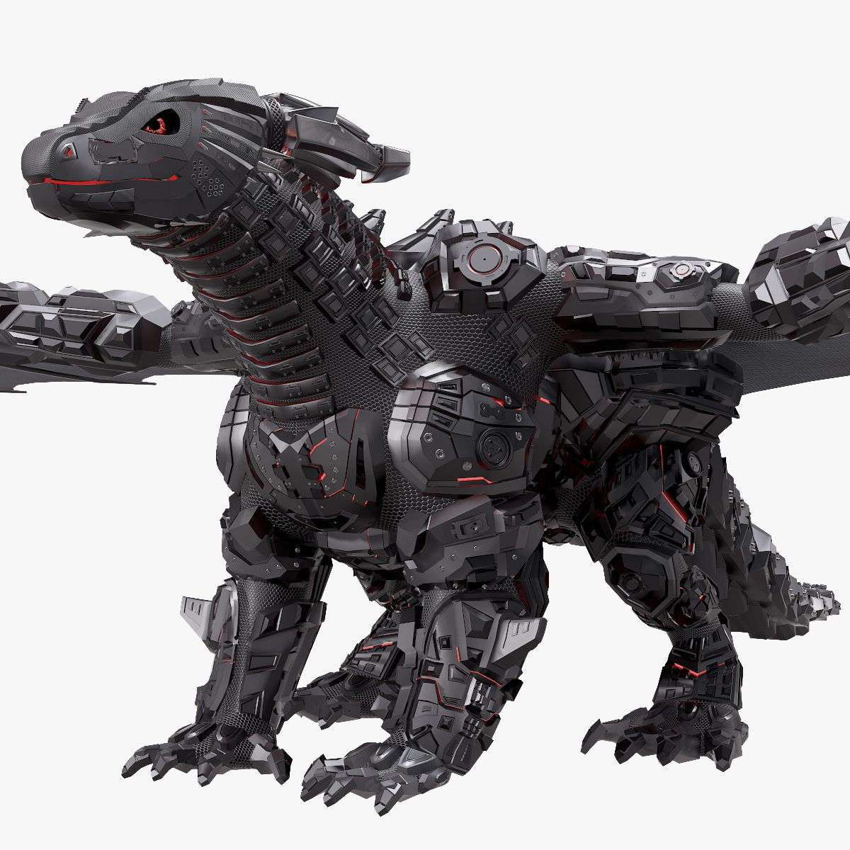 Sci-Fi Dragon Robot 3D Model $199 - .Dae .Fbx .Obj .Stl .Unknown with regard to Free Printable Dragon Robot