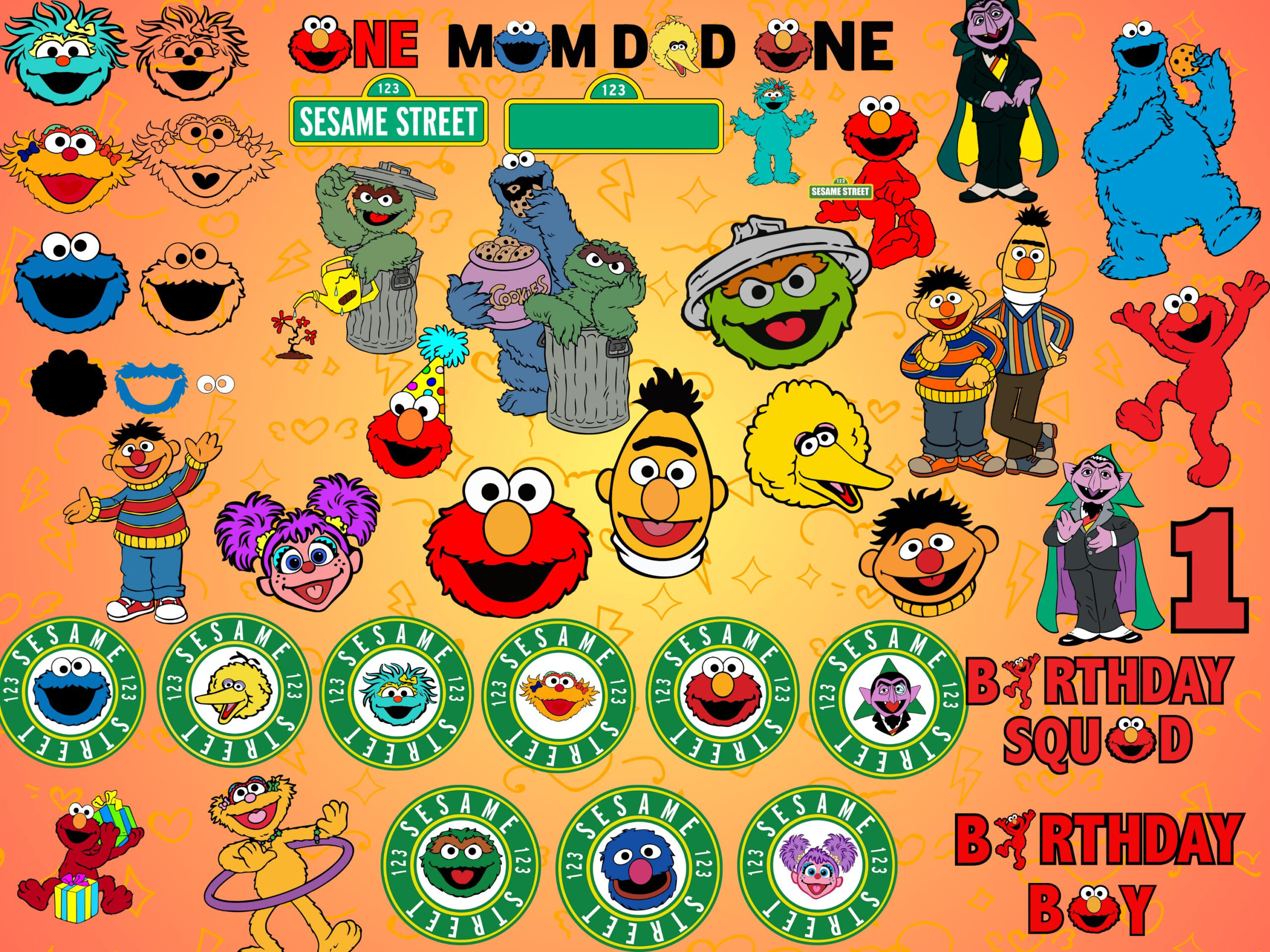 Sesame Street Characters Printable - Etsy in Printable Sesame Street Characters