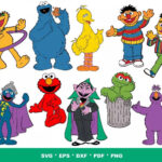 Sesame Street Svg Files Sesame Street Characters Svg Cut Files Elmo, Cookie  Monster, Cricut Files Layered, Clipart, Png Intended For Printable Sesame Street Characters