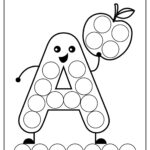 Set Of Abc Dot Marker Coloring Pages Regarding Dotdot Pages Printable