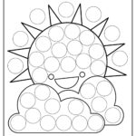 Set Of Spring Dot Marker Free Coloring Pages Pertaining To Dotdot Printable