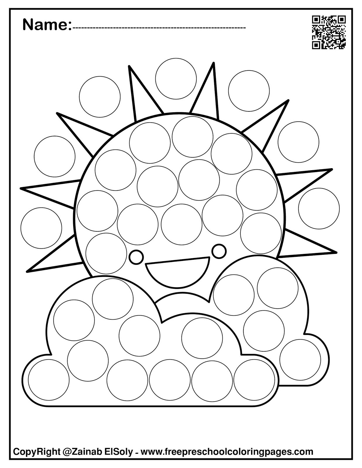 Set Of Spring Dot Marker Free Coloring Pages pertaining to Dotdot Printable