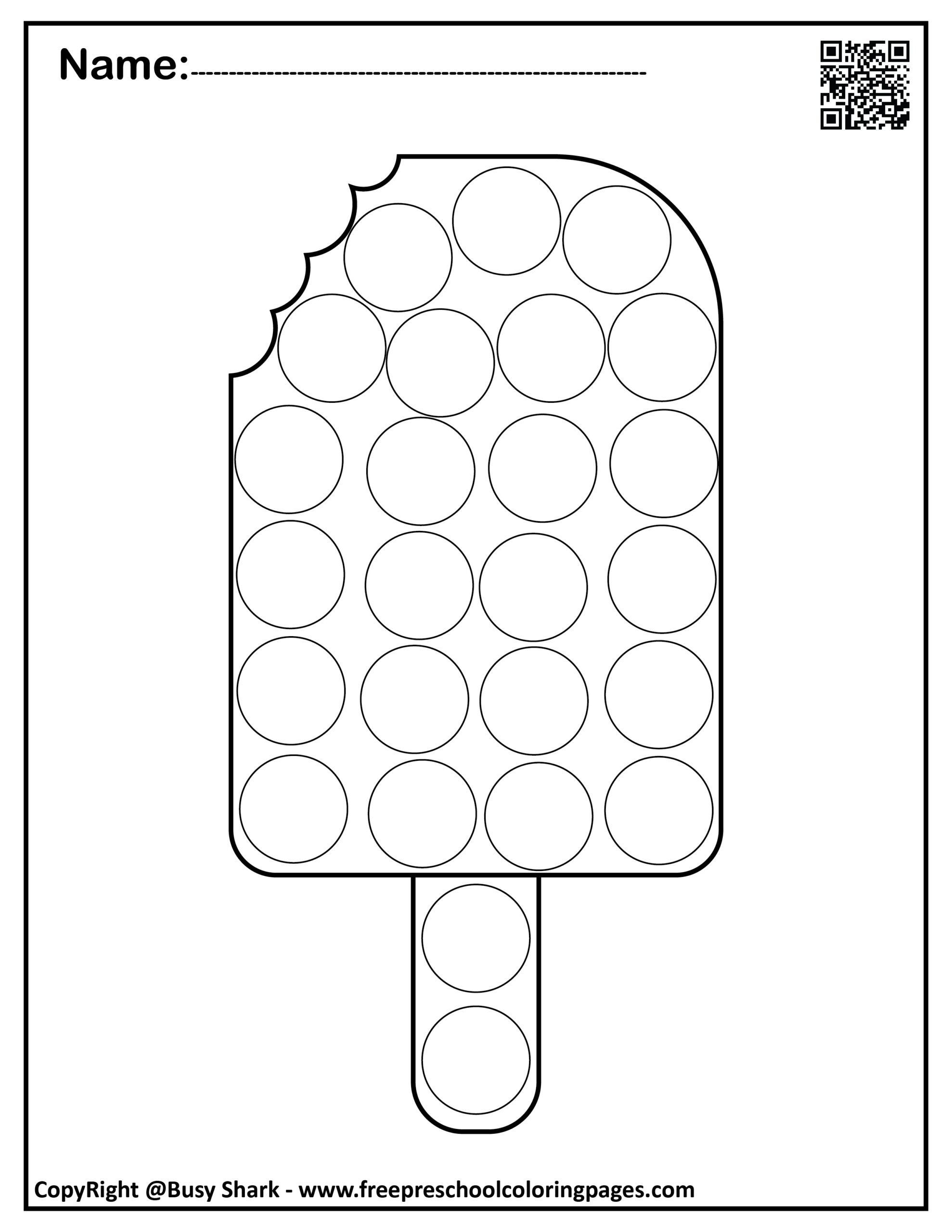 Set Of Summer Dot Markers Pages within Free Dot Marker Printables