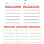 Shopping List Template   Culinary Hill Pertaining To Printable Grocery Shopping List