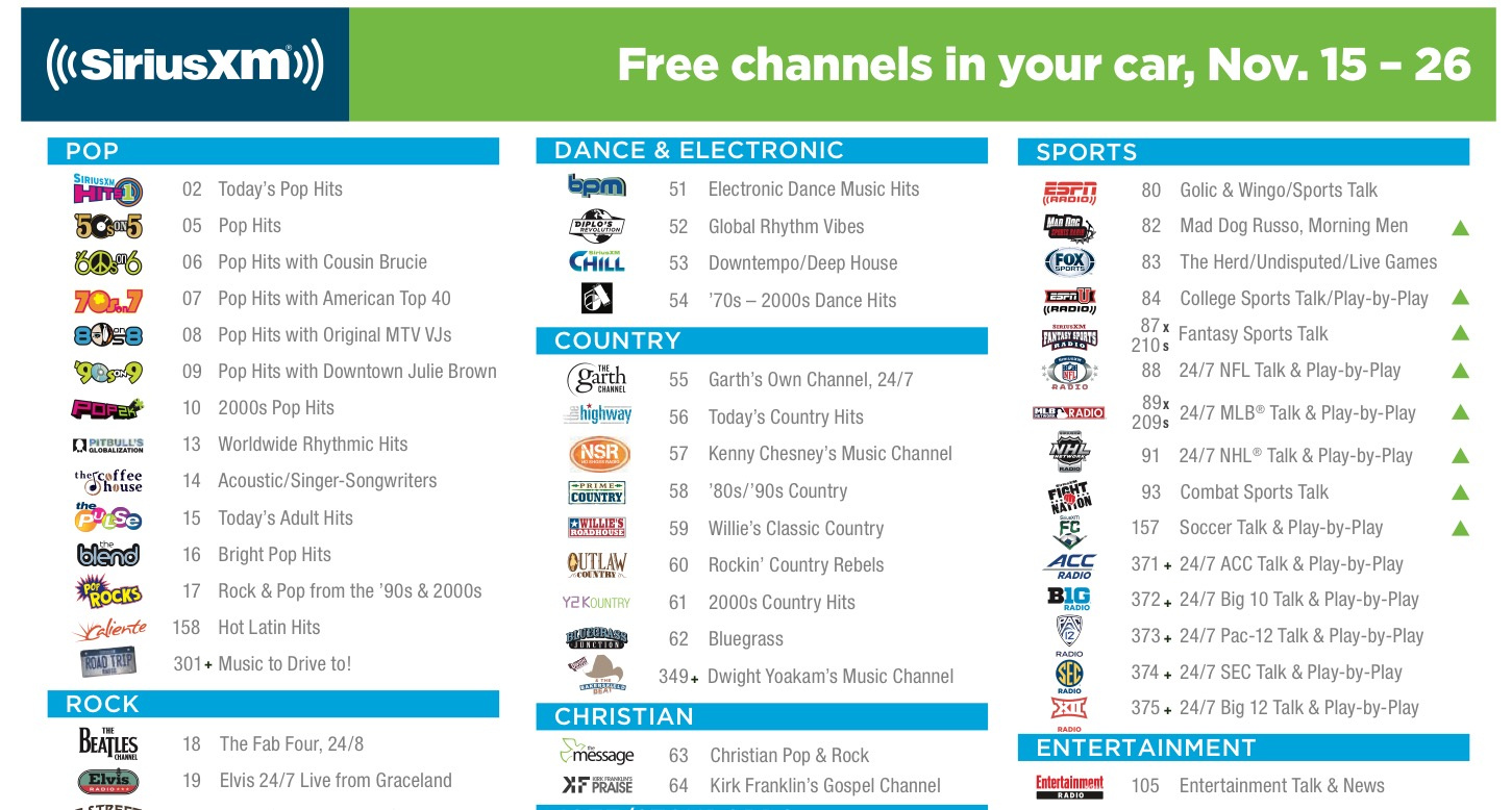 Sirius-Xm Radio | Listen Free Through November 26 - Ship Saves throughout Siriusxm Holiday Channels 2024 Printable