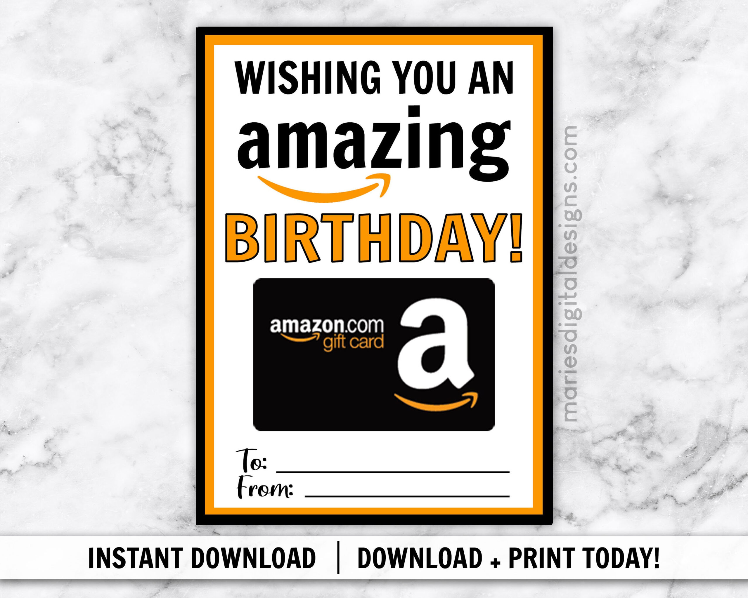 Sofortiger Download | Ich Wünsche Dir Einen Tollen Geburtstag | Amazon Geschenkkartenhalter | Druckbare Geschenkkarte Für Freund | Lehrer Digital | with regard to Amazon Printable Gift Card