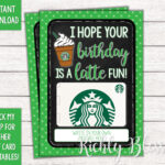 Sofortiger Download Starbucks Geburtstagskarte Kartenhalter, Geschenkkarte  Zum Ausdrucken, Lehrer Geburtstag, Starbucks Geburtstagskarte 15 X 20 Cm Throughout Starbucks Gift Card Printable