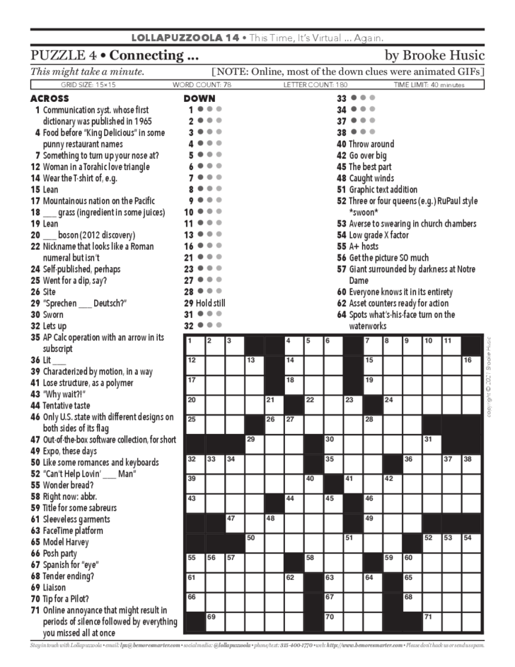 Ny Times Crossword Printable