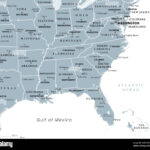 Southern States Map Usa Hi-Res Stock Photography And Images – Alamy inside Printable United States South