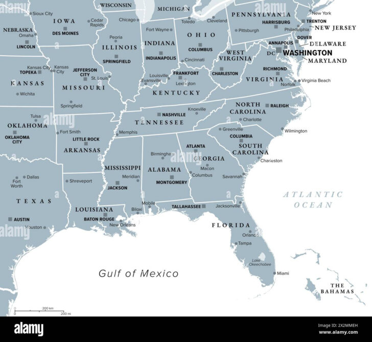 Printable United States South