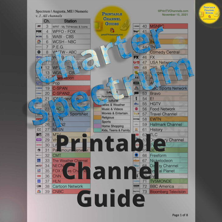 Printable Spectrum Tv Packages Channel List