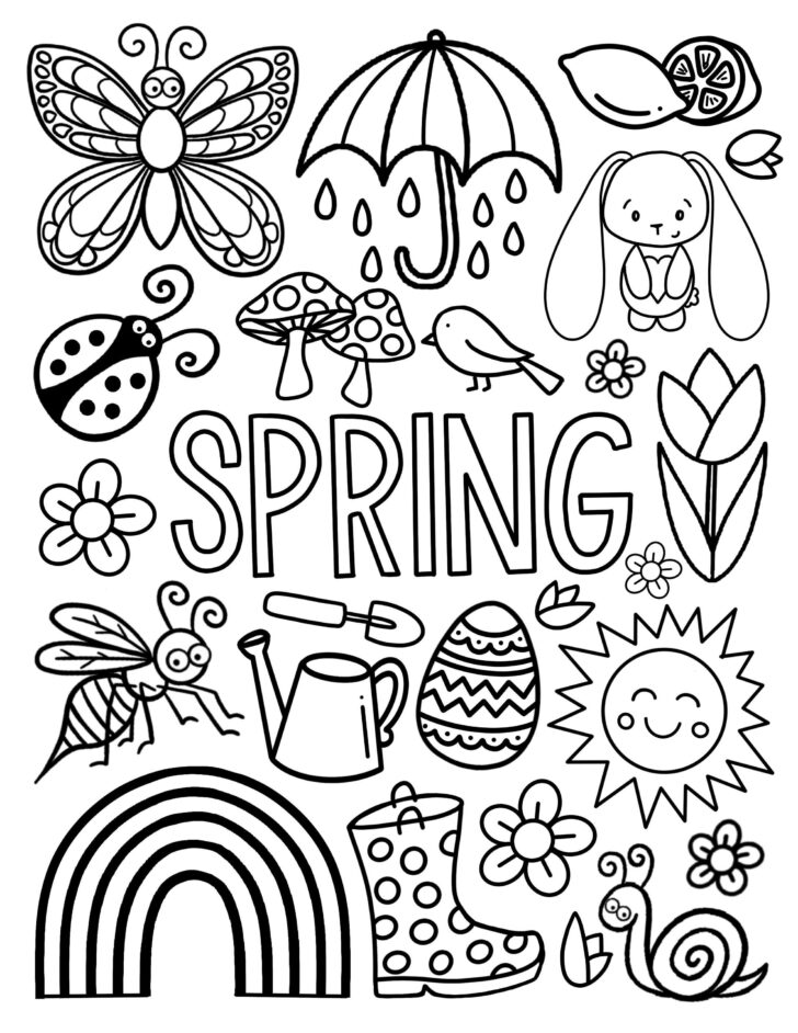 Spring Coloring Sheets Printable