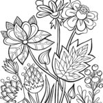 Spring Flowers Coloring Pages: Free Printable Coloring Pages Of With Regard To Flower Printable Colouring Pages