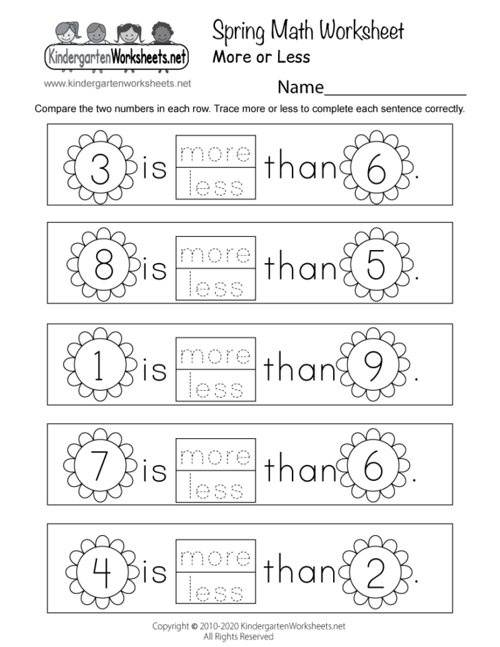 Printable Kindergarten Math Worksheets