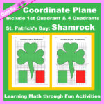 St. Patrick'S Day Coordinate Plane Graphing Picture  Shamrock For Coordinate Plane Shamrock Graph Printable