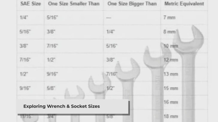 Standard Wrench Sizes Chart Printable 5/32