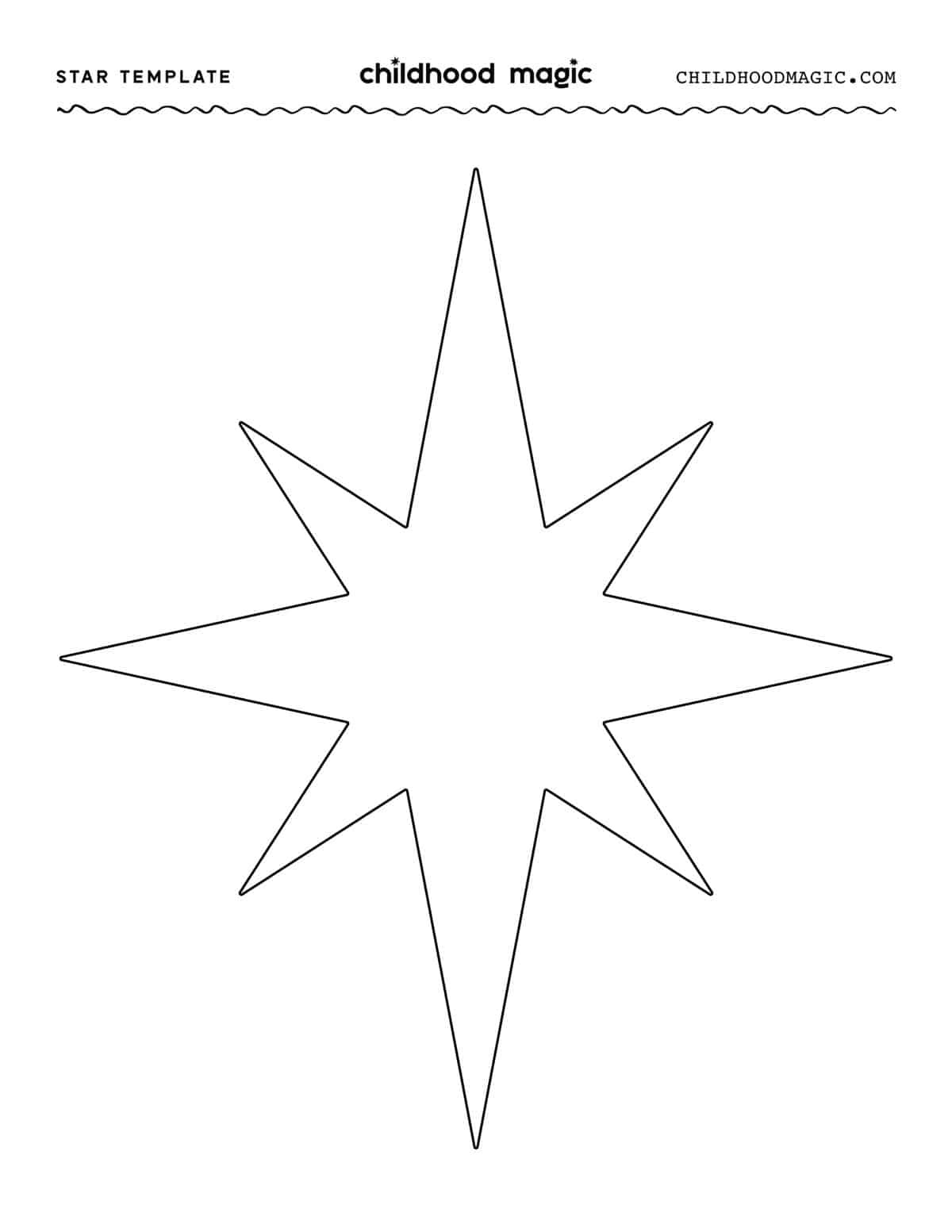 Star Template - Childhood Magic inside Template of A Star Printable