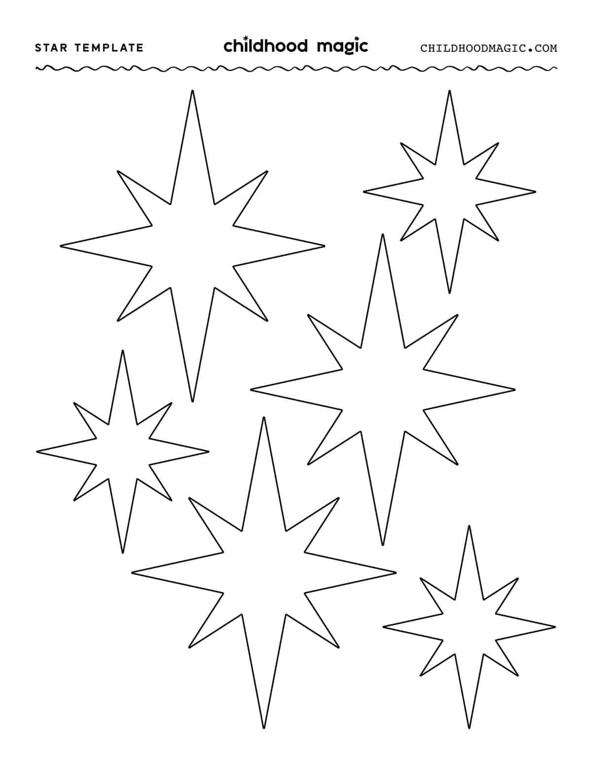 Star Template - Childhood Magic pertaining to Template Of A Star Printable