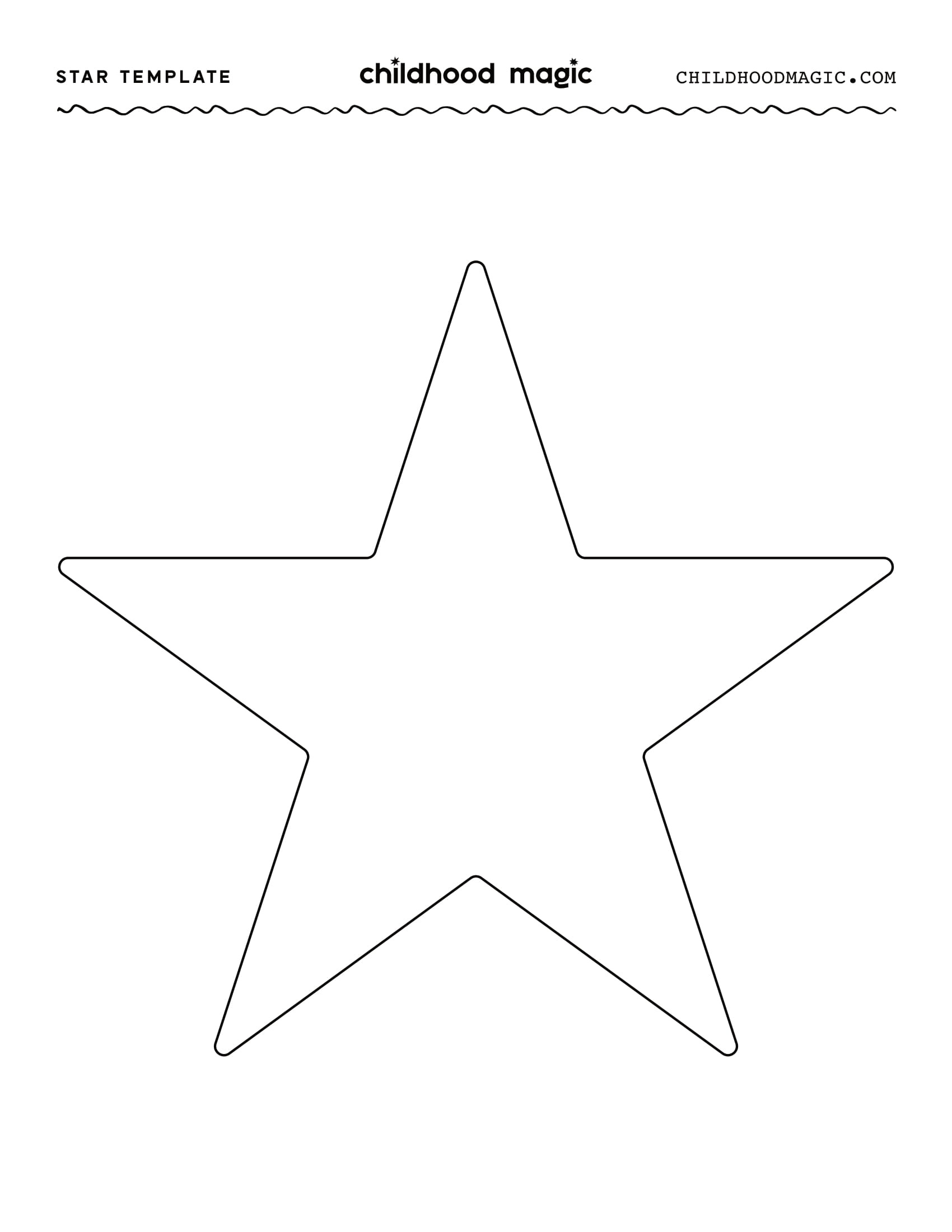 Star Template - Childhood Magic throughout Template Of A Star Printable