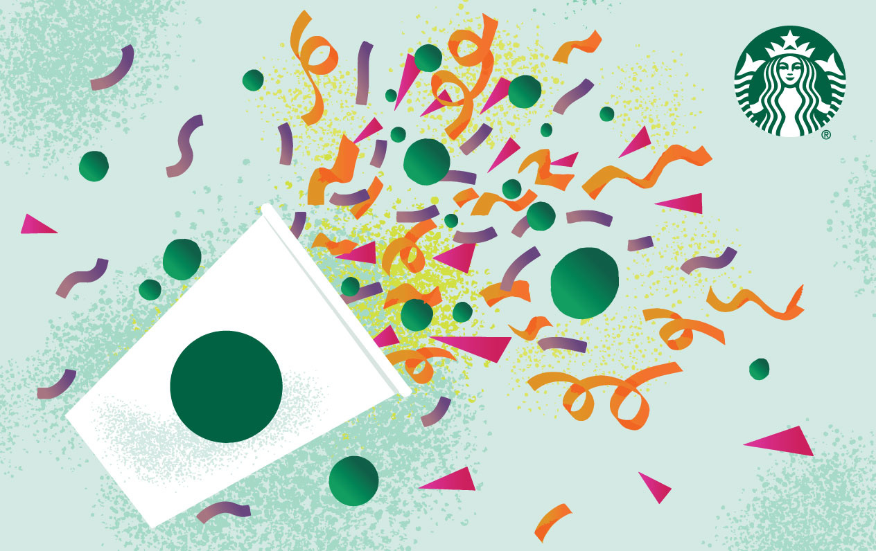 Starbucks Gift Card: Confetti Celebration: Starbucks Coffee Company inside Starbucks Gift Card Printable