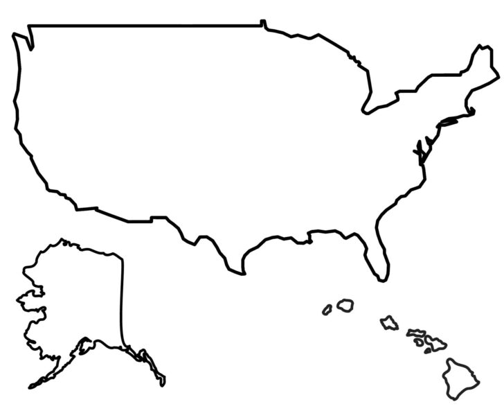 Blank Map of USA Printable