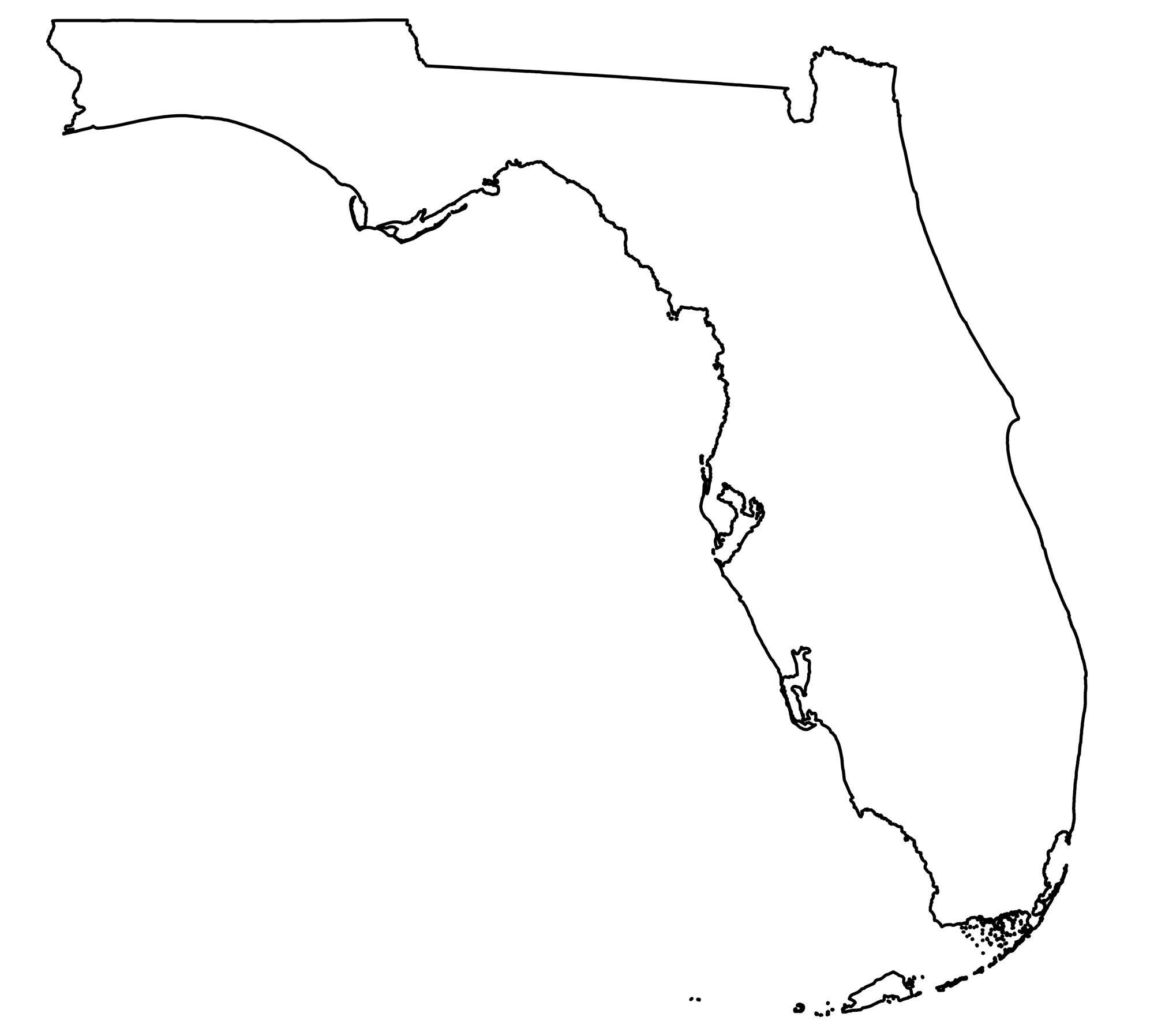 State Outlines: Blank Maps Of The 50 United States - Gis Geography inside Florida State Map Printable