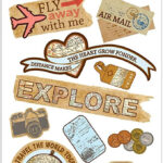 Sticko 283179 Stickers, Fly Away Inside Travel Scrapbook Embellishments Printable