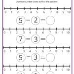 Subtract With Number Lines   K12 Math Worksheets With Regard To K 12 Free Printable Worksheets