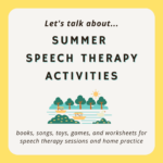 Summer Speech Therapy Activities (Free Worksheets Included!) In Summer Speech Therapy Printable Activity