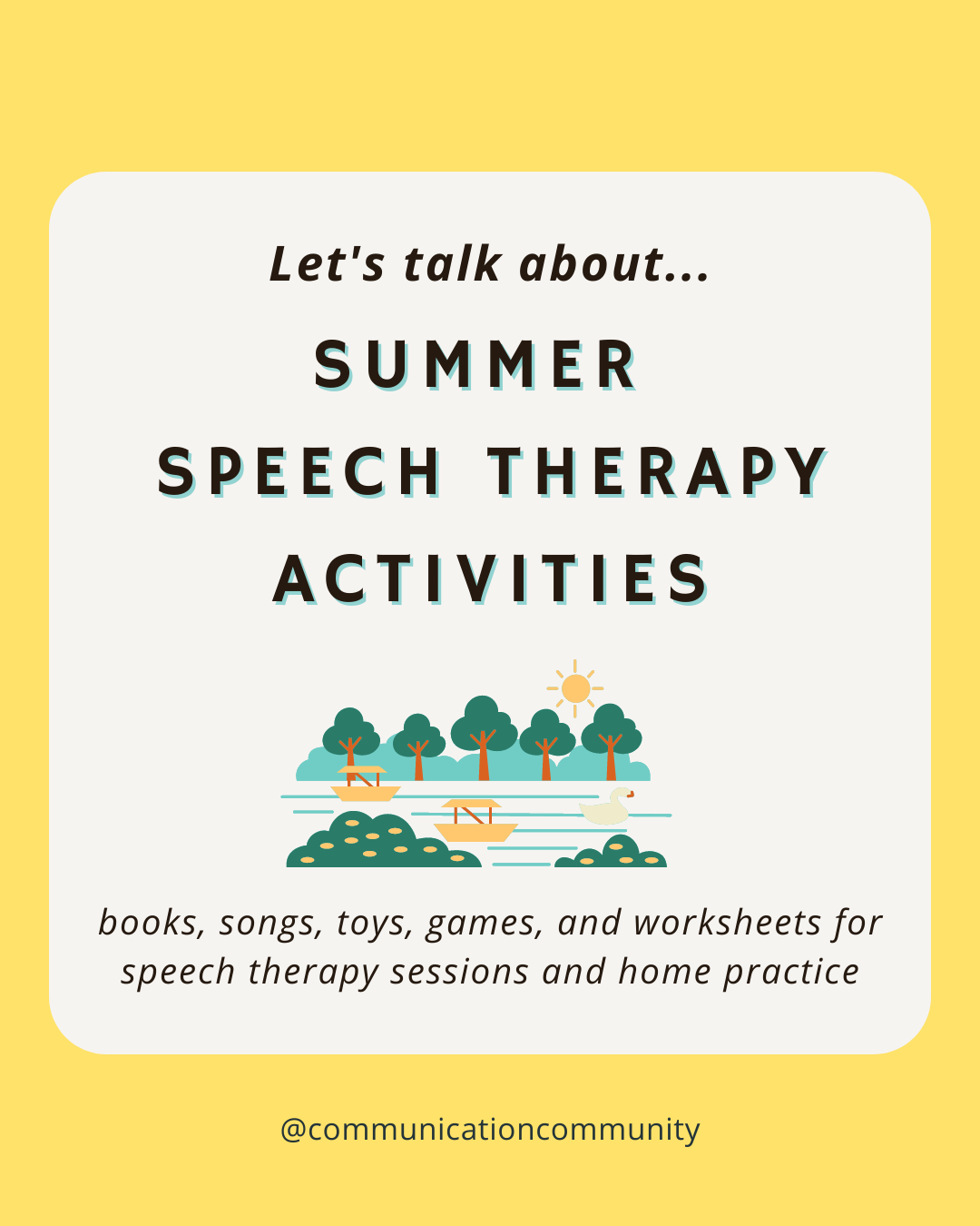 Summer Speech Therapy Activities (Free Worksheets Included!) in Summer Speech Therapy Printable Activity