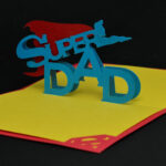 Super Dad Pop Up Card Template   Creative Pop Up Cards Within Dad Birthday Printable Pop Up Card