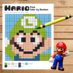 Super Mario Coloring Pages (Free Printable Pixel Colornumber) Regarding Mario Bros Free Printable Pixel Art