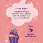 Teacher Birthday Card   Venngage Within Happy Birthday Teacher Printable Free