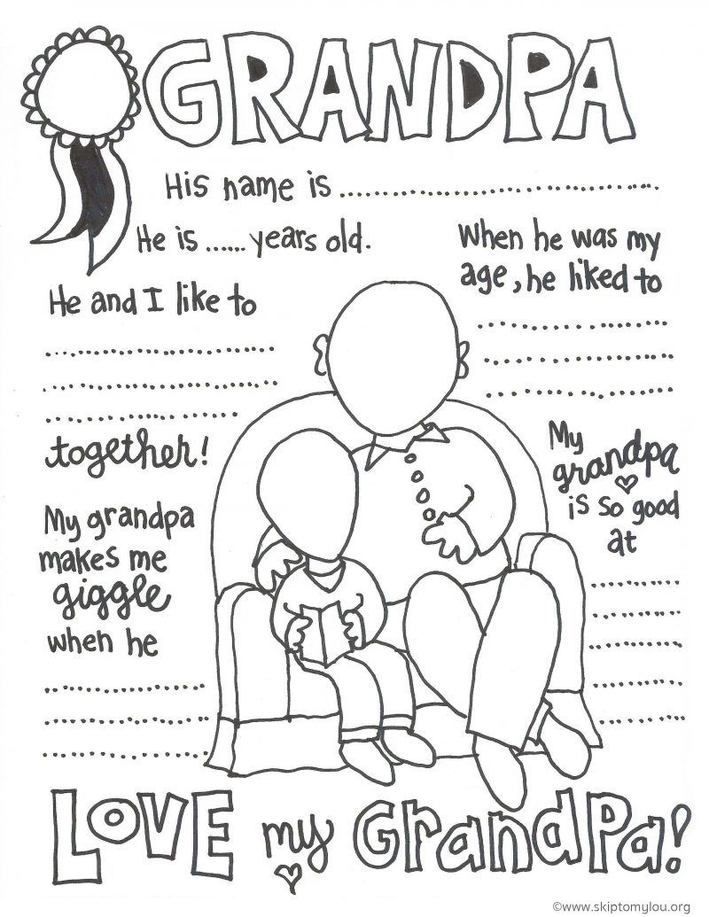 The Cutest Grandparents Day Coloring Pages | Skip To My Lou pertaining to Printable Coloring Father And Grandpaw Day Card