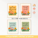 The Four Toltec Agreements In English Poster Of The 4 Agreements Pertaining To The Four Agreements Free Printable Poster