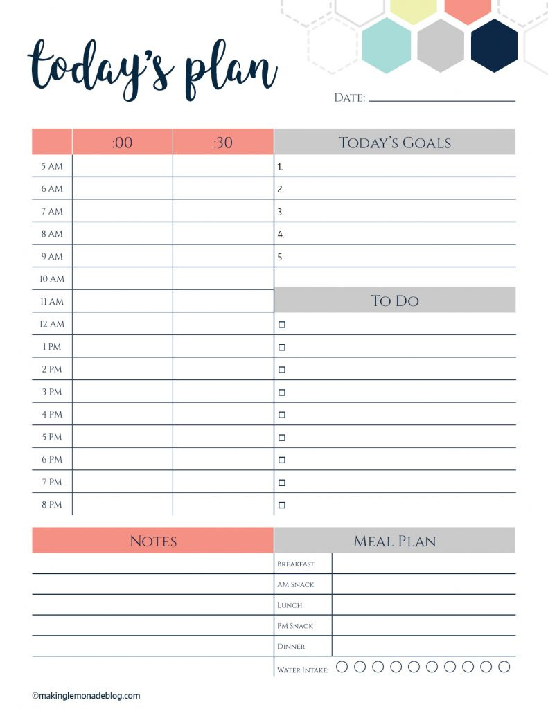 The One Printable I Can&amp;#039;T Function Without (Free Daily Planner intended for Free Printable Daily Planner