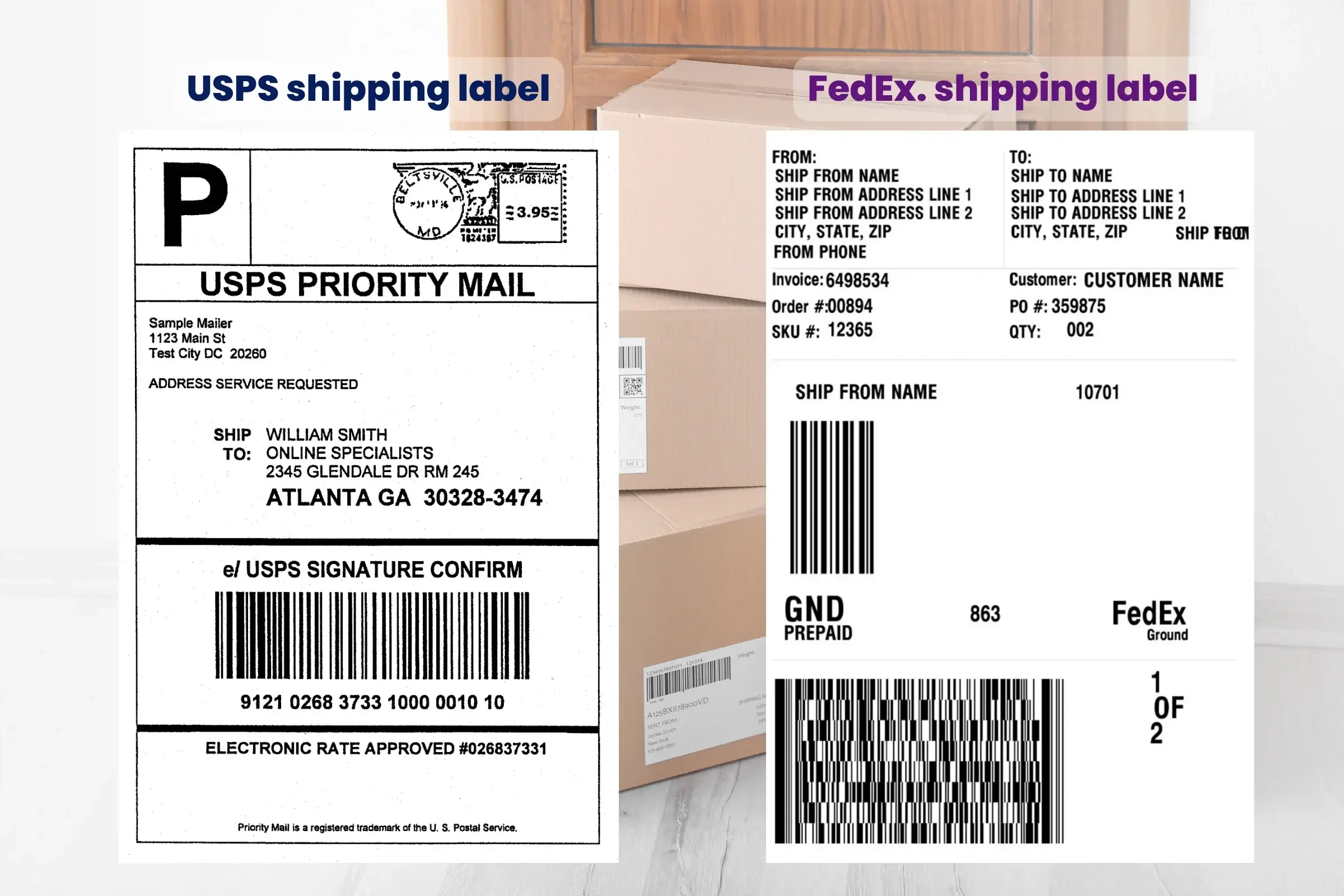 The Only Free Shipping Label Template You&amp;#039;Ll Ever Need | Track-Pod inside Printable Parcel Asset Tag Applications