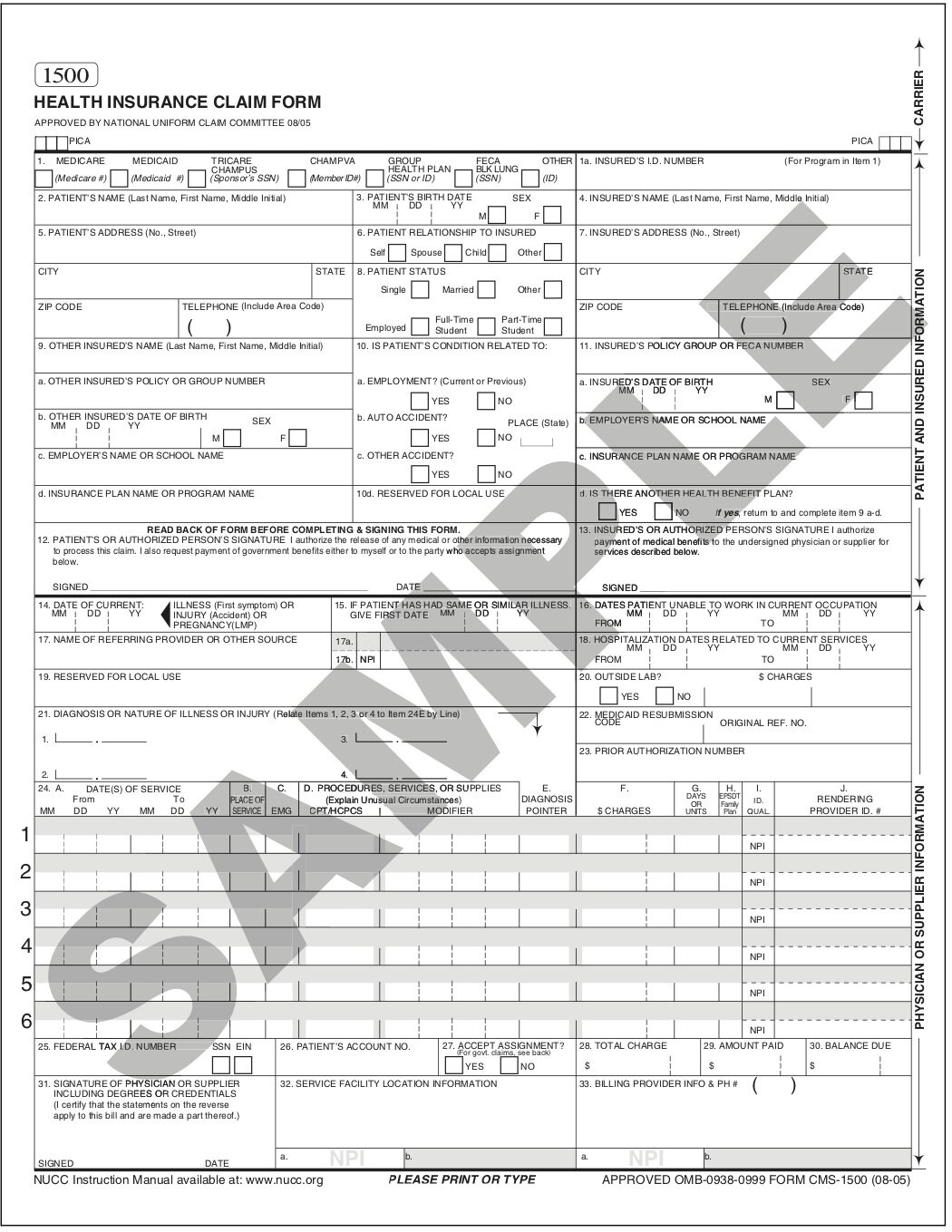 The Revised Cms-1500 Claim Form: Everything You Need To Know pertaining to Printable Cms 1500 Form