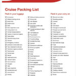 The Ultimate Cruise Packing Checklist (Easy To Print) Intended For Cruise Packing Checklist Printable