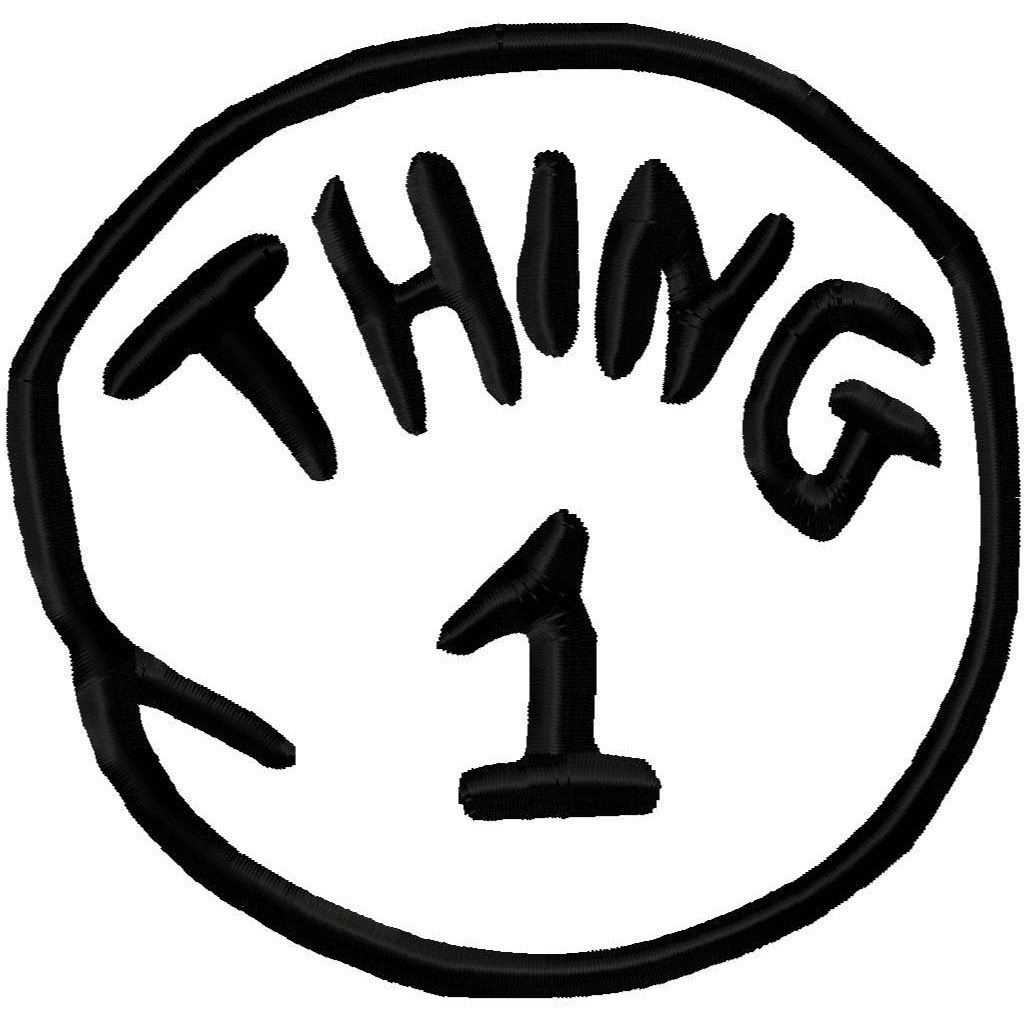 Thing 1 And Thing 2 Black And White Clipart in Thing 1 And Thing 2 Printable