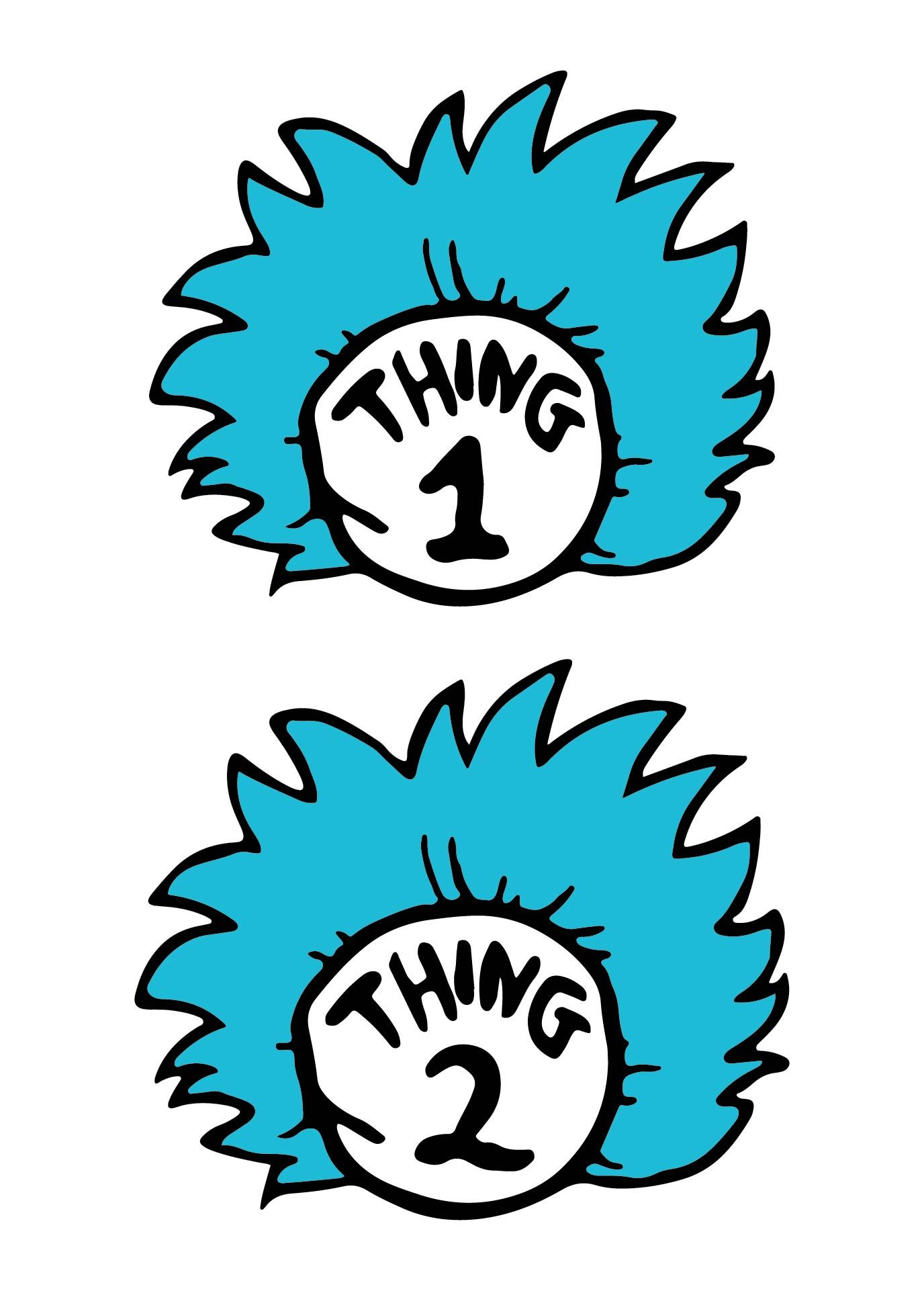 Thing 1 Template - 10 Free Pdf Printables | Printablee with Thing 1 And Thing 2 Printable