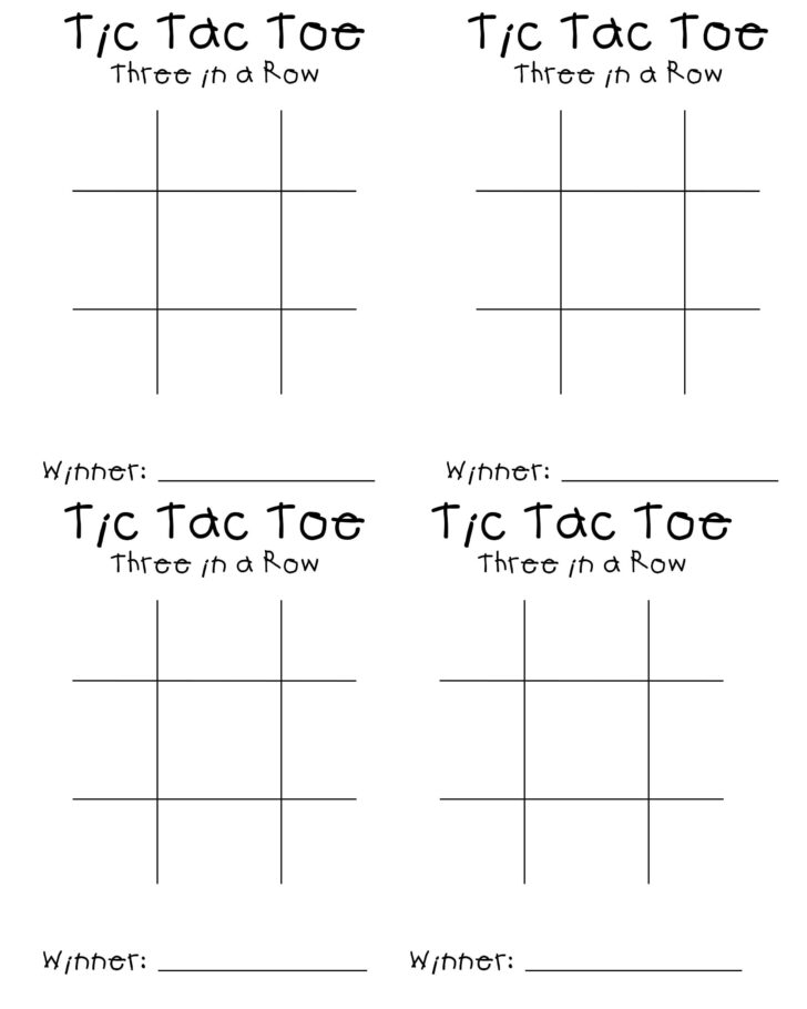 Tic Tac Toe Printable