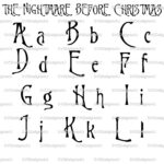 Tim Burton Font   Etsy Canada Intended For Printable Tim Burton Fonts