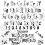 Tim Burton Font   Etsy Canada With Regard To Printable Tim Burton Fonts