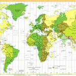 Time Zones Of The World Map (Large Version) Regarding Printable Time Zone Map