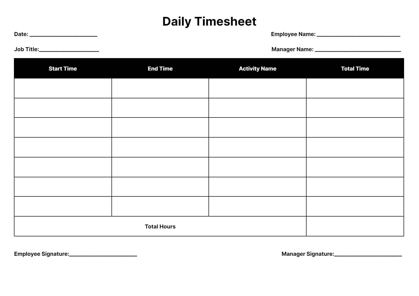 Timesheet Templates: Download &amp;amp; Print For Free! regarding Free Printable Time Sheets